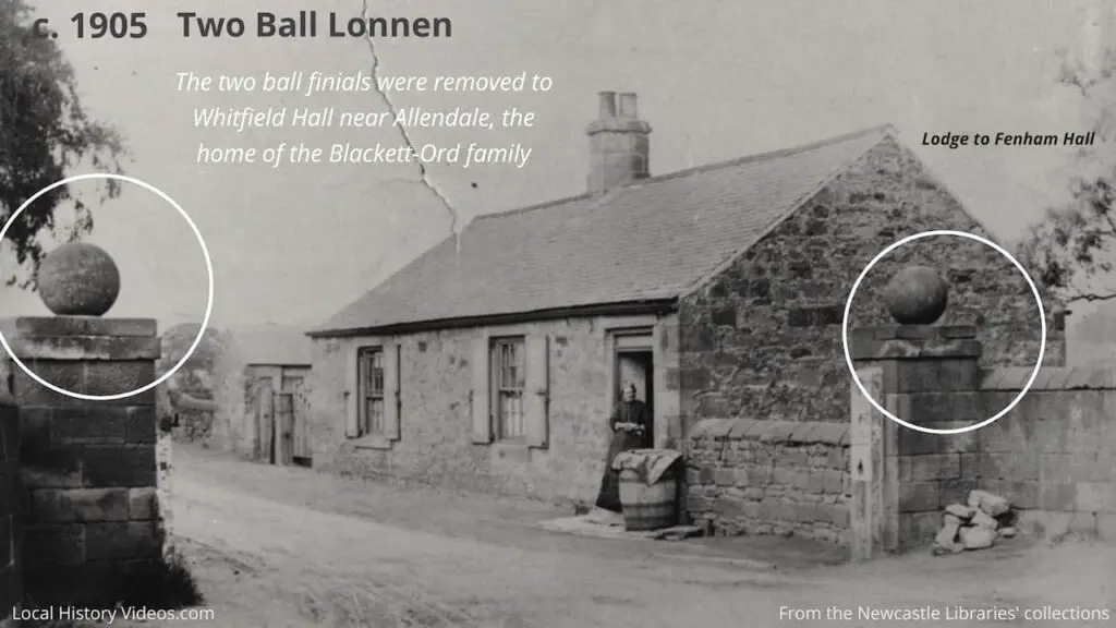 Old photo of the Lodge to Fenham Hall at Two Ball Lonnen, Fenham, Newcastle upon Tyne, circa 1905