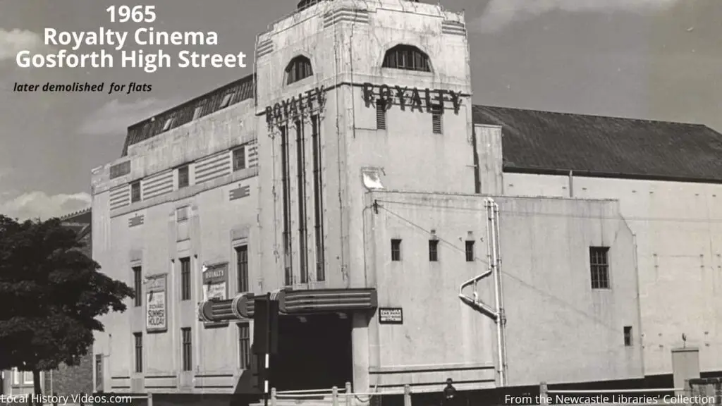 Old photo of the Royalty Cinema on Gosforth High Street, in 1965