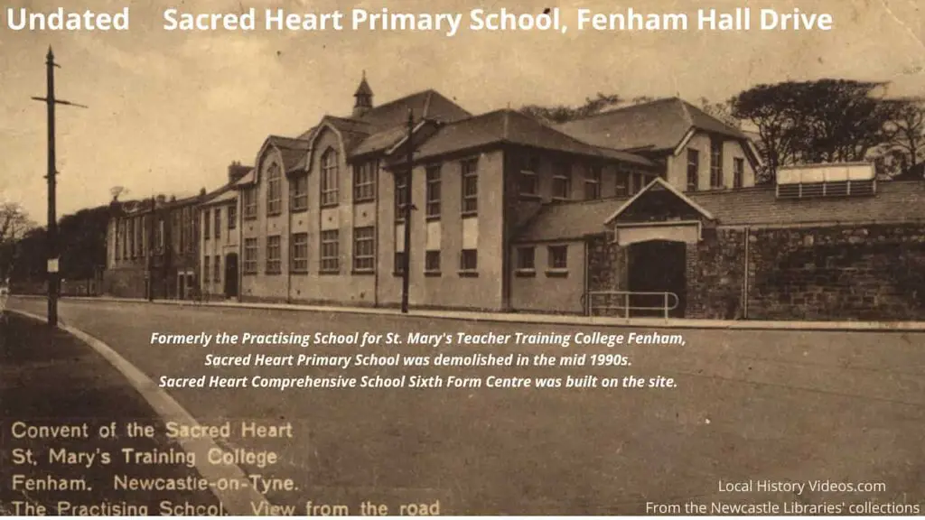 Old photo of the Sacred Heart Primary School, Fenham Hall Drive, Newcastle upon Tyne