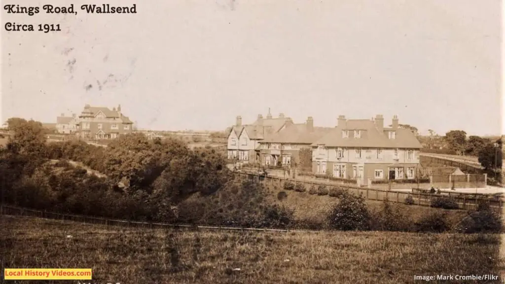 Old photo postcard of Kings Road, Wallsend, Tyne & Wear, England, circa 1911