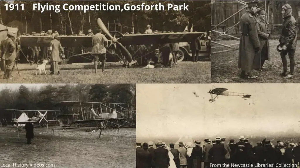 Old photos of the 1911 Flying Competition at Gosforth Park, Newcastle upon Tyne
