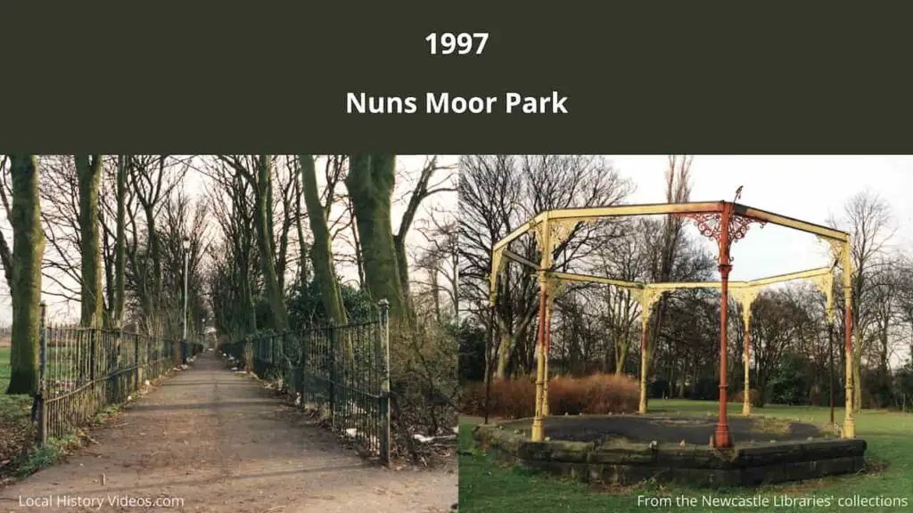 Two photos of Nuns Moor Park, Newcastle upon Tyne, in 1997