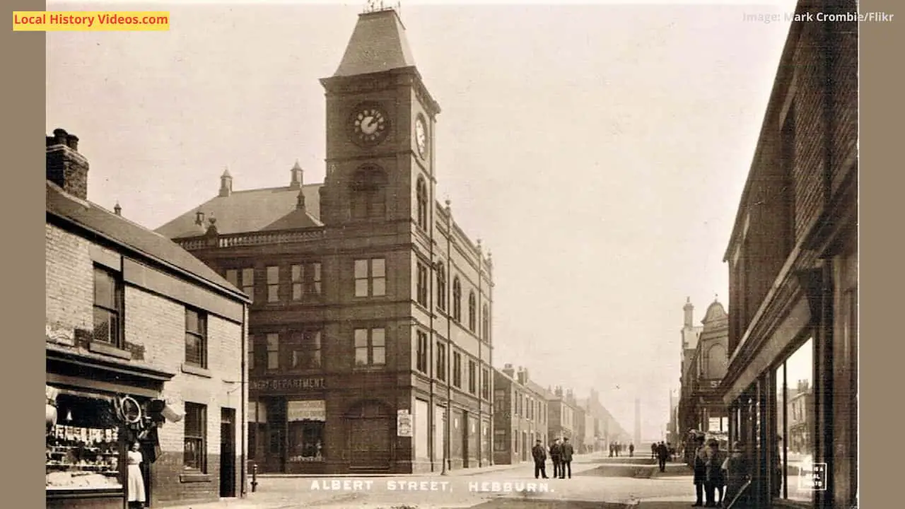 Vintage postcard of Albert Street, Hebburn, Tyne & Wear, England