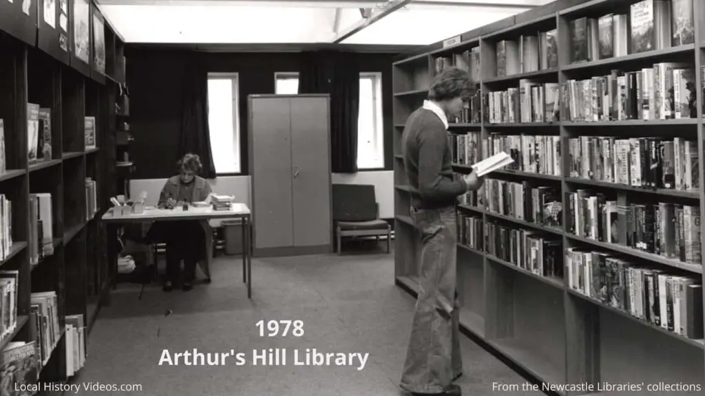 old photo of Arthurs Hill Library, Newcastle upon Tyne, in 1978