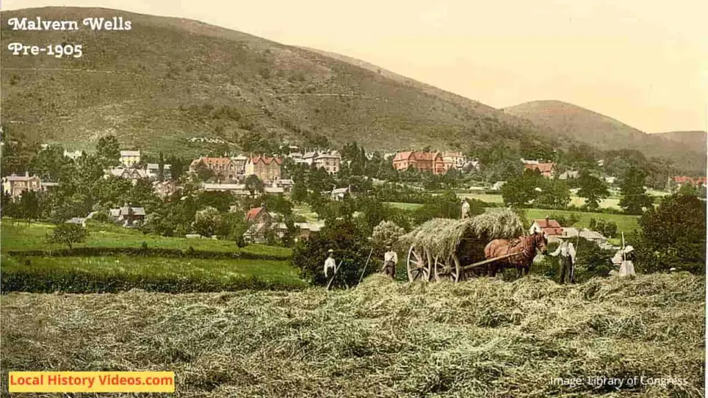 Old photo of Malvern Wells, Worcestershire, England, pre 1905