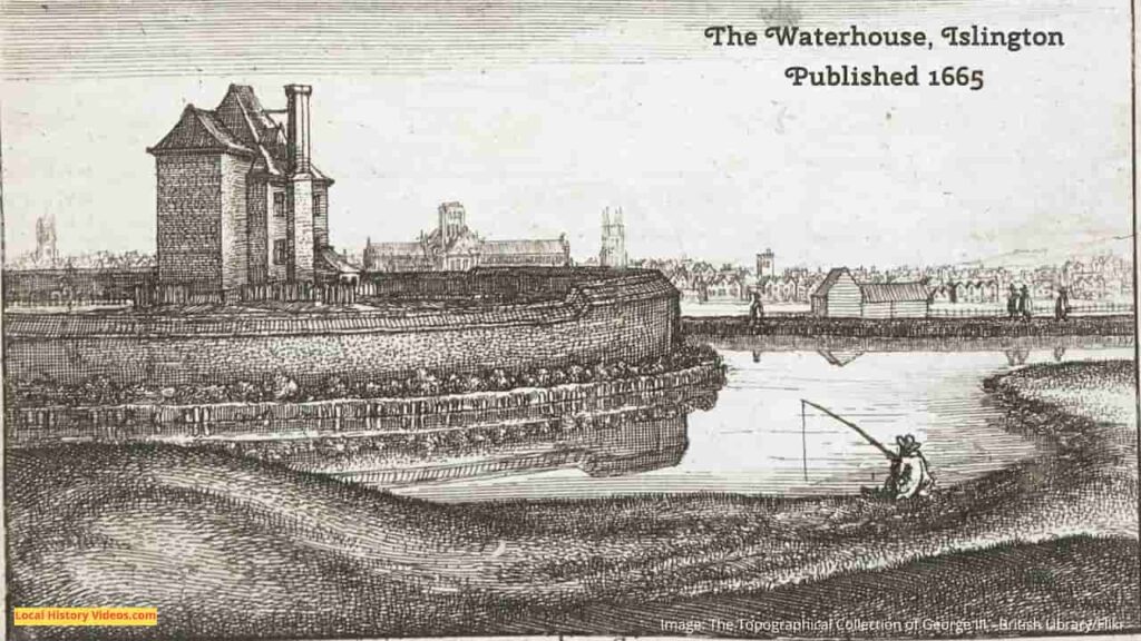 Old picture of Islington's Waterhouse, published in 1665