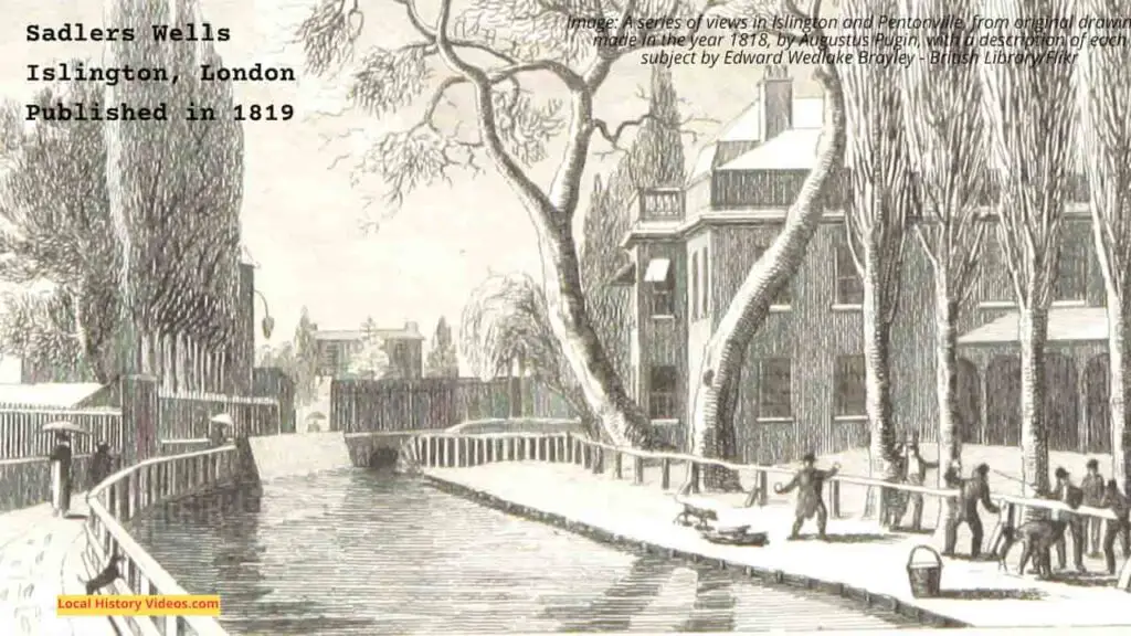 Old picture of Sadlers Wells, London, published in 1819