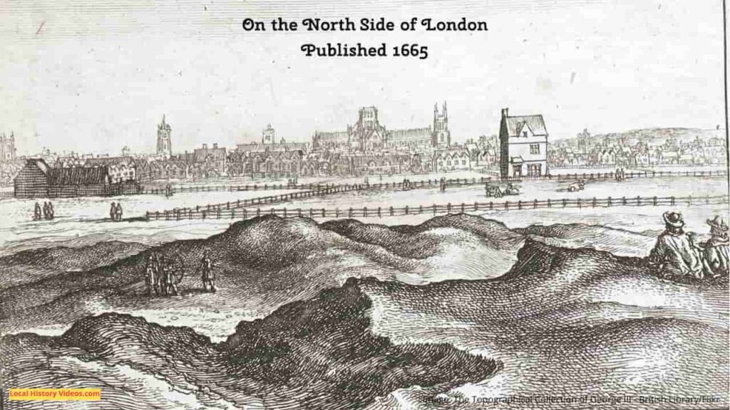 Old picture of the North Side of London, from a collection of Islington pictures, published in 1665