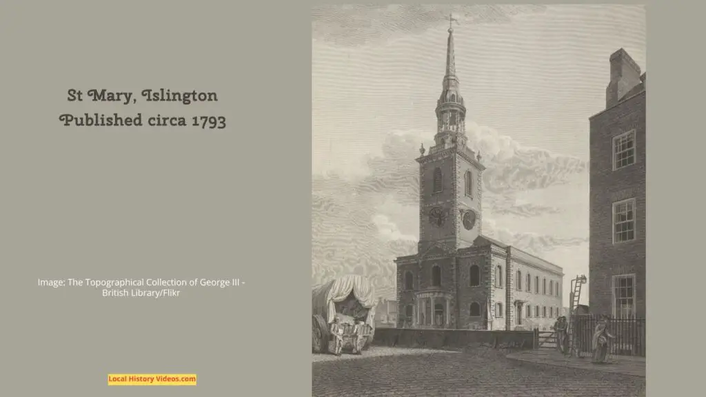 Old picture of the new Church of St Mary, Islington, published in 1793