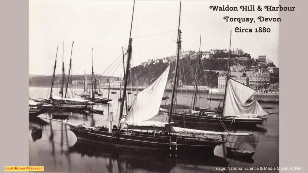 Waldon Hill & Torquay Harbour, Devon, circa 1880