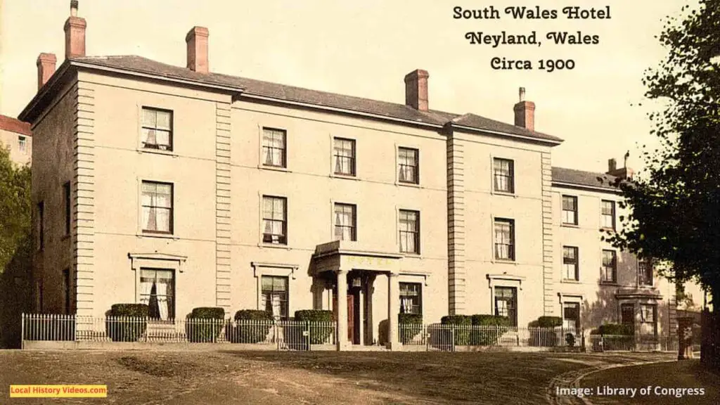 Old Photo of the South Wales Hotel, Neyland, Pembrokeshire, Wales, circa 1900