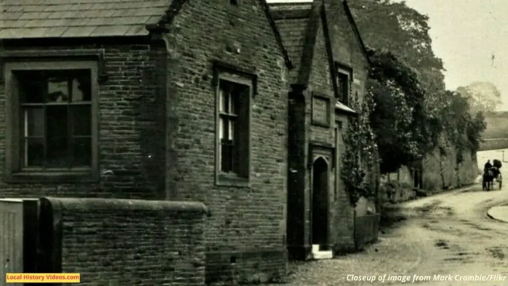 Closeup of an old photo postcard, to Bondgate Appleby