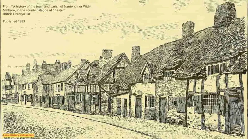 Old Picture of Nantwich, Cheshire, England, in 1883