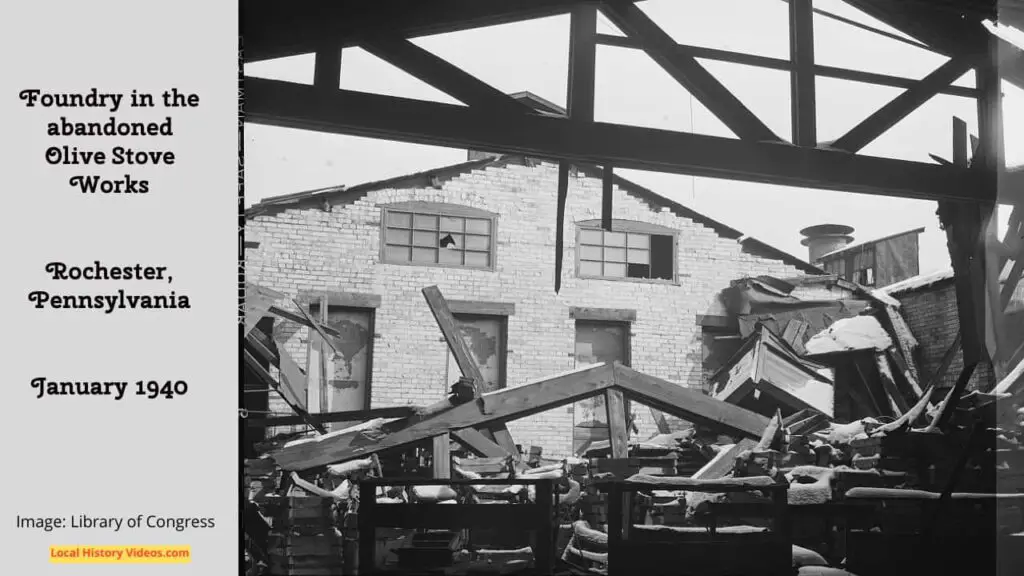 Old photo of Rochester, Pennsylvania in 1940