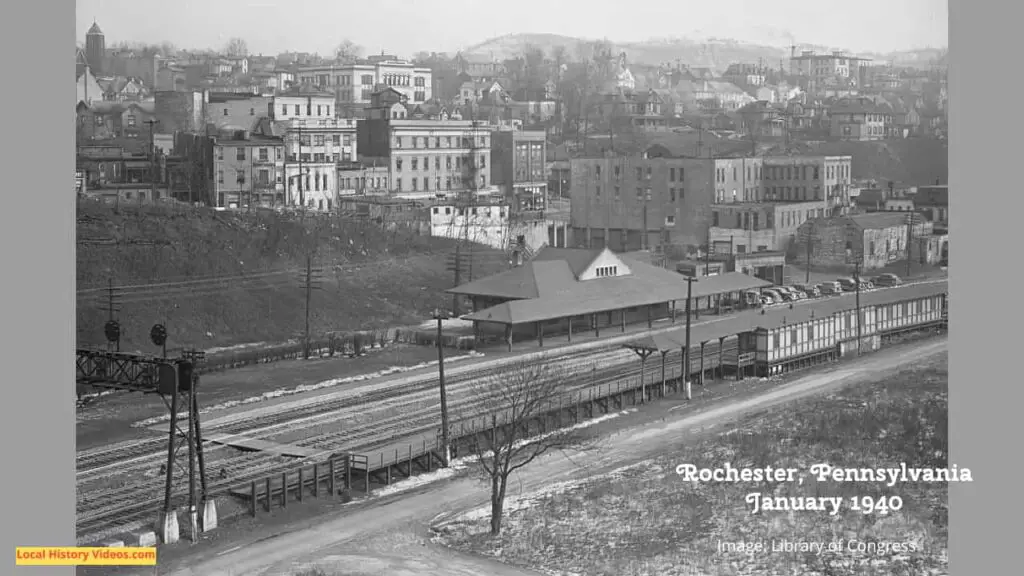 Old photo of Rochester, Pennsylvania in 1940