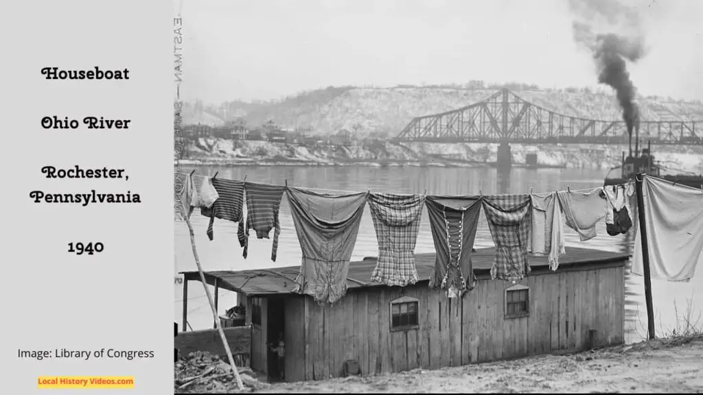 Old photo of Rochester, Pennsylvania in 1940