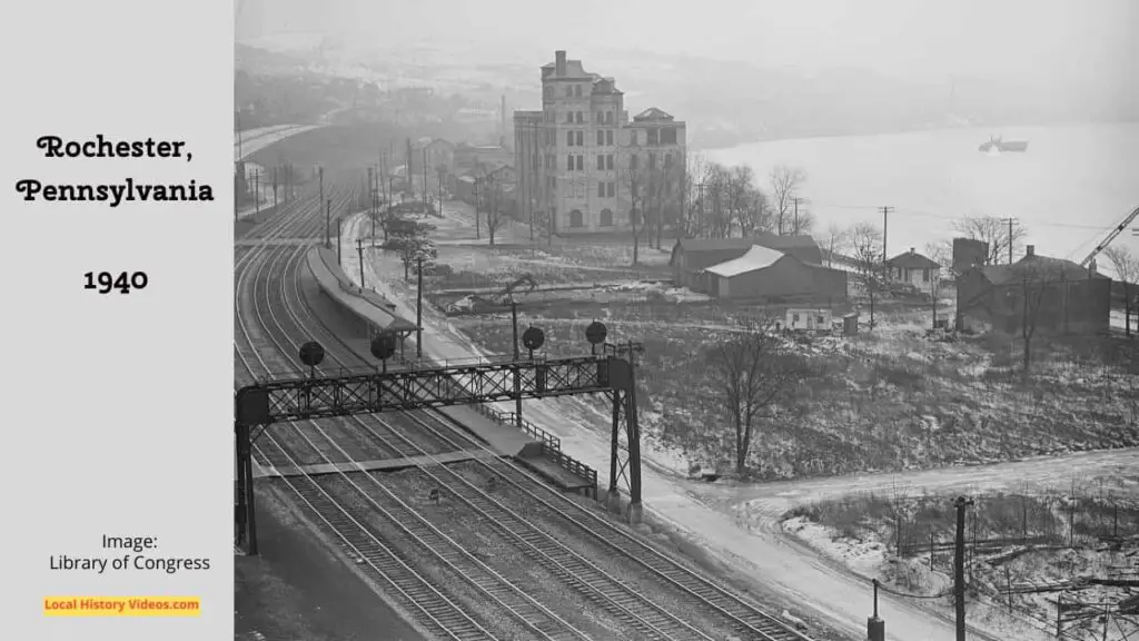 Old photo of Rochester, Pennsylvania in 1940