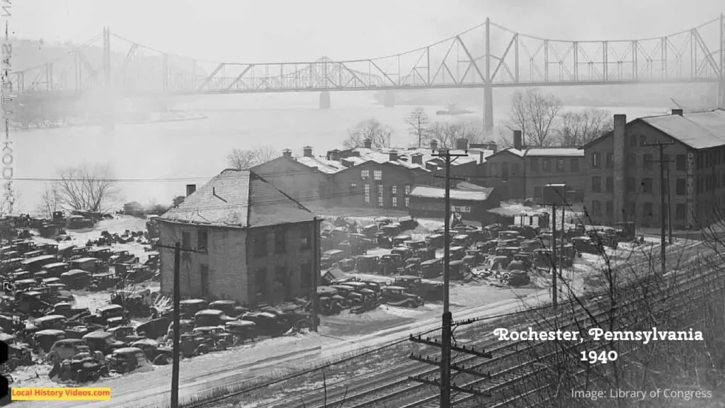 Old photo of Rochester, Pennsylvania in 1940