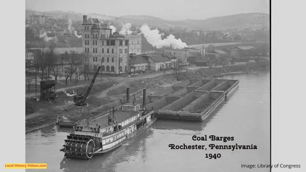 Old photo of Rochester, Pennsylvania in 1940