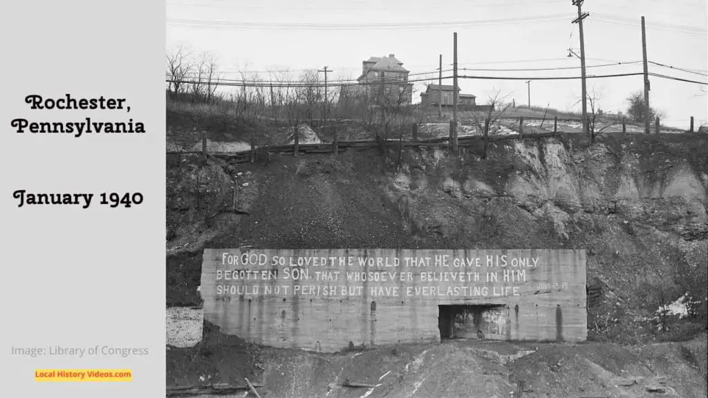 Old photo of Rochester, Pennsylvania in 1940