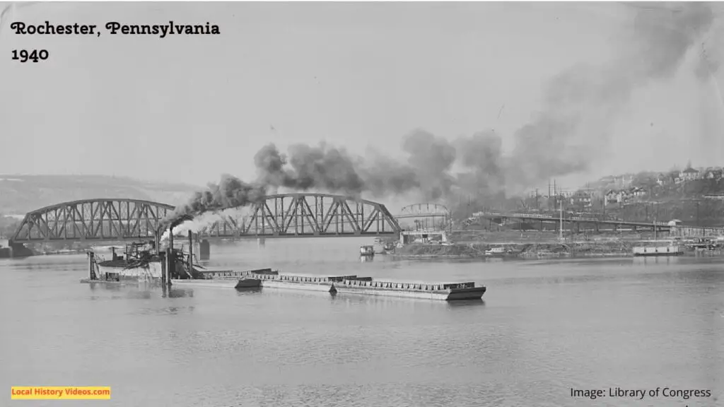 Old photo of Rochester, Pennsylvania in 1940