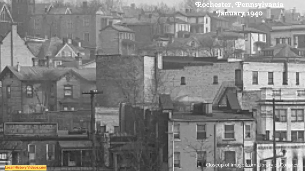 Closeup of an old photo of Rochester, Pennsylvania