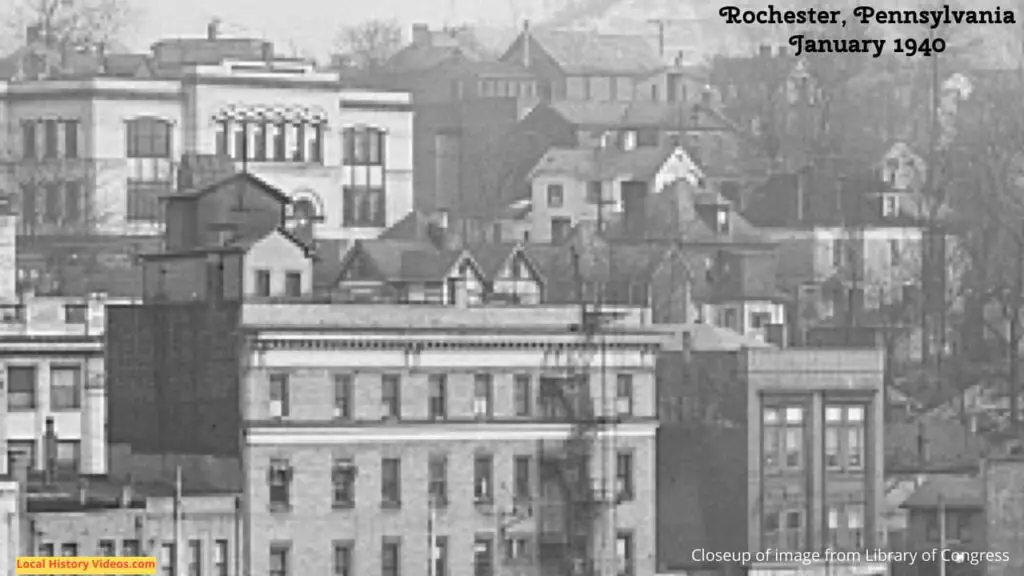 Closeup of an old photo of Rochester, Pennsylvania