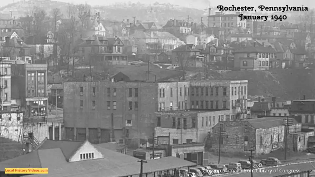 Closeup of an old photo of Rochester, Pennsylvania