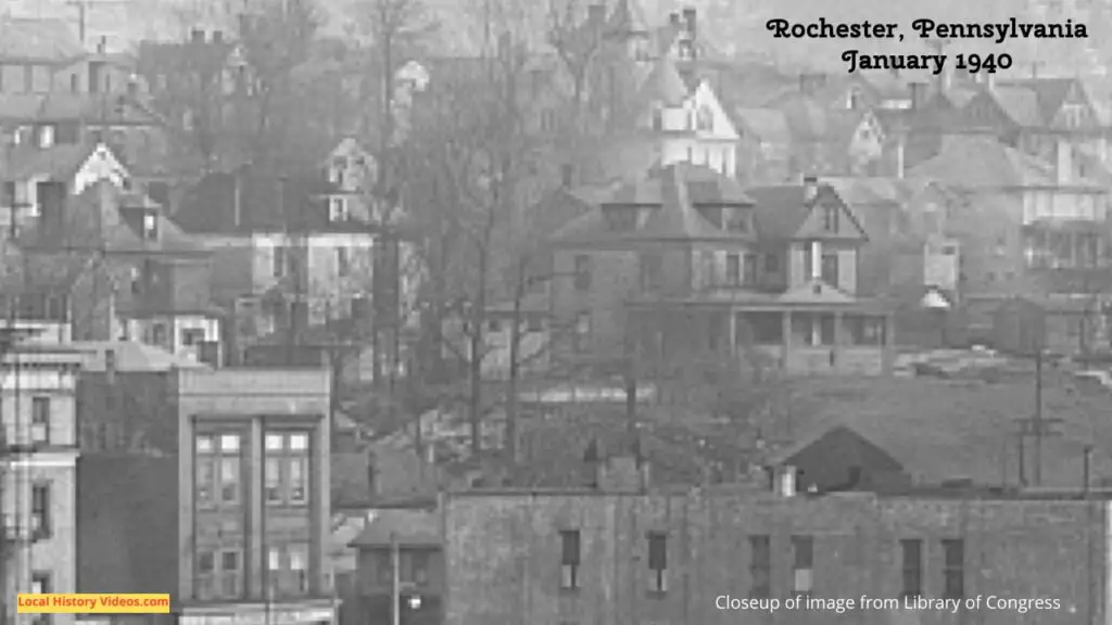 Closeup of an old photo of Rochester, Pennsylvania