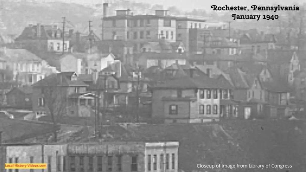 Closeup of an old photo of Rochester, Pennsylvania