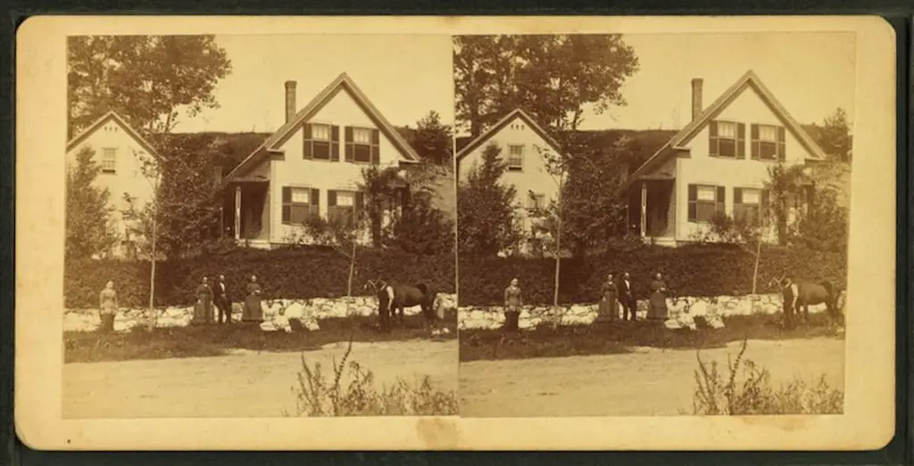 Old photo of Mrs Rufus Home Franklin New Hampshire